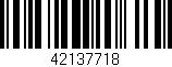 Código de barras (EAN, GTIN, SKU, ISBN): '42137718'