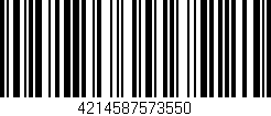 Código de barras (EAN, GTIN, SKU, ISBN): '4214587573550'