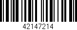 Código de barras (EAN, GTIN, SKU, ISBN): '42147214'