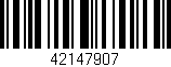 Código de barras (EAN, GTIN, SKU, ISBN): '42147907'