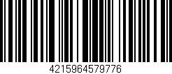 Código de barras (EAN, GTIN, SKU, ISBN): '4215964579776'