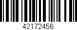 Código de barras (EAN, GTIN, SKU, ISBN): '42172456'