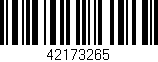 Código de barras (EAN, GTIN, SKU, ISBN): '42173265'