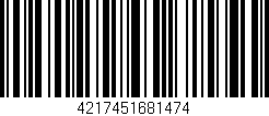 Código de barras (EAN, GTIN, SKU, ISBN): '4217451681474'