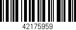 Código de barras (EAN, GTIN, SKU, ISBN): '42175959'
