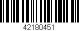 Código de barras (EAN, GTIN, SKU, ISBN): '42180451'