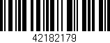 Código de barras (EAN, GTIN, SKU, ISBN): '42182179'