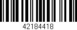 Código de barras (EAN, GTIN, SKU, ISBN): '42184418'
