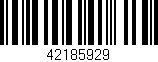 Código de barras (EAN, GTIN, SKU, ISBN): '42185929'