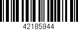 Código de barras (EAN, GTIN, SKU, ISBN): '42185944'