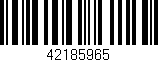 Código de barras (EAN, GTIN, SKU, ISBN): '42185965'
