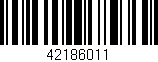 Código de barras (EAN, GTIN, SKU, ISBN): '42186011'