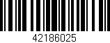 Código de barras (EAN, GTIN, SKU, ISBN): '42186025'