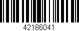 Código de barras (EAN, GTIN, SKU, ISBN): '42186041'