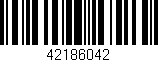Código de barras (EAN, GTIN, SKU, ISBN): '42186042'
