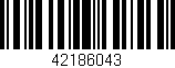 Código de barras (EAN, GTIN, SKU, ISBN): '42186043'