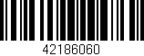 Código de barras (EAN, GTIN, SKU, ISBN): '42186060'