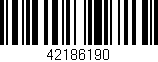 Código de barras (EAN, GTIN, SKU, ISBN): '42186190'
