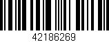 Código de barras (EAN, GTIN, SKU, ISBN): '42186269'