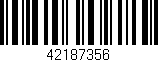 Código de barras (EAN, GTIN, SKU, ISBN): '42187356'