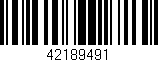 Código de barras (EAN, GTIN, SKU, ISBN): '42189491'