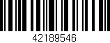 Código de barras (EAN, GTIN, SKU, ISBN): '42189546'
