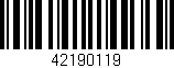 Código de barras (EAN, GTIN, SKU, ISBN): '42190119'