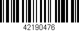 Código de barras (EAN, GTIN, SKU, ISBN): '42190476'