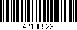Código de barras (EAN, GTIN, SKU, ISBN): '42190523'