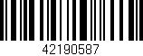 Código de barras (EAN, GTIN, SKU, ISBN): '42190587'