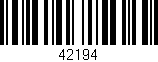Código de barras (EAN, GTIN, SKU, ISBN): '42194'