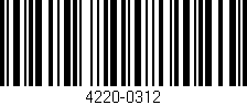 Código de barras (EAN, GTIN, SKU, ISBN): '4220-0312'