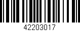 Código de barras (EAN, GTIN, SKU, ISBN): '42203017'