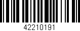 Código de barras (EAN, GTIN, SKU, ISBN): '42210191'