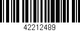 Código de barras (EAN, GTIN, SKU, ISBN): '42212489'