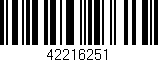 Código de barras (EAN, GTIN, SKU, ISBN): '42216251'