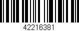 Código de barras (EAN, GTIN, SKU, ISBN): '42216381'