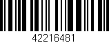 Código de barras (EAN, GTIN, SKU, ISBN): '42216481'