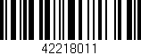 Código de barras (EAN, GTIN, SKU, ISBN): '42218011'