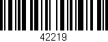 Código de barras (EAN, GTIN, SKU, ISBN): '42219'