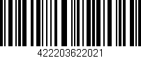 Código de barras (EAN, GTIN, SKU, ISBN): '422203622021'