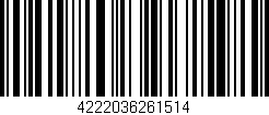 Código de barras (EAN, GTIN, SKU, ISBN): '4222036261514'