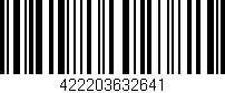 Código de barras (EAN, GTIN, SKU, ISBN): '422203632641'