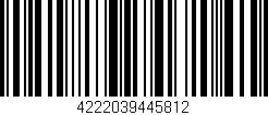 Código de barras (EAN, GTIN, SKU, ISBN): '4222039445812'