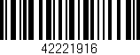 Código de barras (EAN, GTIN, SKU, ISBN): '42221916'