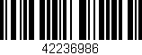 Código de barras (EAN, GTIN, SKU, ISBN): '42236986'