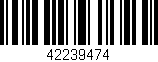 Código de barras (EAN, GTIN, SKU, ISBN): '42239474'