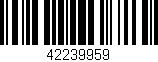 Código de barras (EAN, GTIN, SKU, ISBN): '42239959'