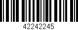 Código de barras (EAN, GTIN, SKU, ISBN): '42242245'