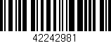 Código de barras (EAN, GTIN, SKU, ISBN): '42242981'